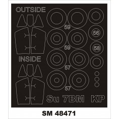 1/48 Su-7BM Paint Masks for KP kits (outside, inside)