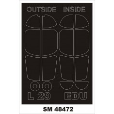 1/48 L-29 Delfin Paint Masks for Eduard kits (outside, inside)