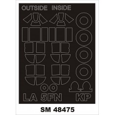 1/48 La-5FN Paint Masks for KP kits (outside, inside)