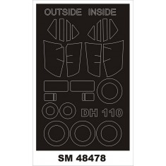 1/48 DH.110 FAW 2 Paint Masks for Trumpeter kits (outside, inside)