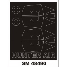 1/48 Hunter F.6 Paint Masks for Airfix Kit (Outside & Inside)
