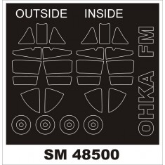 1/48 Yokosuka Mxy 7 Ohka Paint Masks for FineMolds kits (outside, inside)