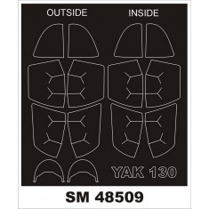 1/48 Yakovlev Yak-130 Paint Masks for Zvezda kits (outside, inside)