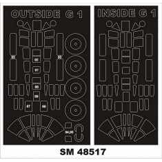 1/48 Fokker G-1 Paint Mask for Mikromir kits (outside, inside)