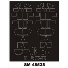 1/48 Ilyushin IL-2 Paint Masking for Zvezda kits (outside, inside)