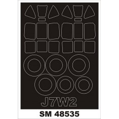 1/48 Kyushu J7W2 Shinden Masking for Hasegawa kits (outside, inside)