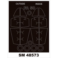 1/48 KAI FA-50 Fighting Eagle Canopy Masks for Answer kits