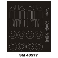 1/48 Ms 406 Canopy Masking for Dora Wings Kit (Outside, Inside)