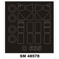 1/48 Caudron C 635 Canopy Masking for Dora Wings Kit (Outside, Inside)
