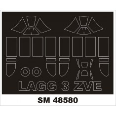 1/48 Lagg-3 Canopy Masking for Zvezda Kit (Outside, Inside)
