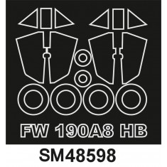 1/48 WWII German Fw 190A-8 Canopy Paint Masks for Hobby Boss kit