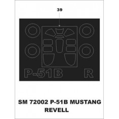 1/72 North American P-51B Mustang Paint Mask for Revell kit (outside)