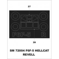 1/72 Grumman F6F-5 Hellcat Paint Mask for Revell kit (outside)