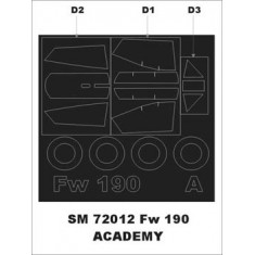 1/72 Focke-Wulf Fw 190 Paint Mask for Academy kit (outside)