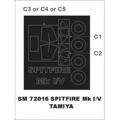 1/72 Supermarine Spitfire Mk.I/V Paint Mask for Tamiya kit (outside)