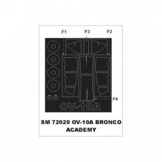 1/72 North American Rockwell OV-10 Bronco Paint Mask for Academy kit (outside)