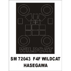 1/72 Grumman F4F Wildcat Paint Mask for Hasegawa kit (outside)