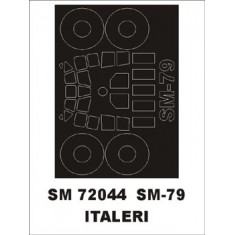 1/72 Savoia-Marchetti SM.79 Paint Mask for Italeri kit (outside)