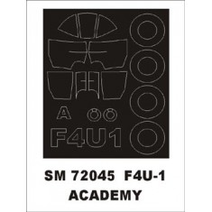 1/72 Vought F4U-1 Corsair Paint Mask for Academy kit (outside)