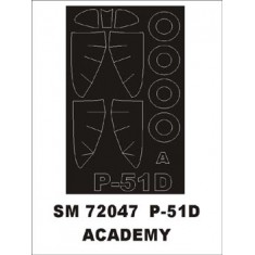 1/72 P-51D Paint Mask for Academy kit (outside)