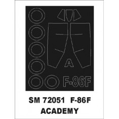 1/72 F-86E Sabre Paint Mask for Academy kit (outside)