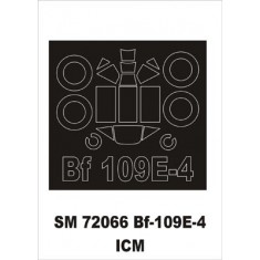 1/72 Messerschmitt Bf 109E-4 Paint Mask for ICM kit (outside)