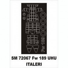 1/72 Focke-Wulf Fw-189 Uhu Paint Mask for Italeri kit (outside)