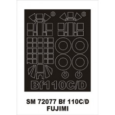 1/72 Messerschmitt Bf-110C/D Paint Mask for Fujimi kit (outside)