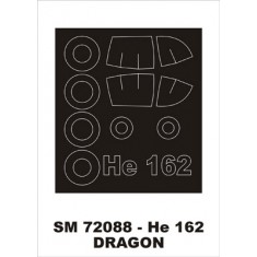 1/72 Heinkel He-162 Paint Mask for Dragon kit (outside)