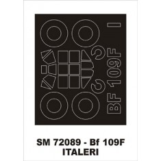 1/72 Messerschmitt Bf-109F Paint Mask for Italeri kit (outside)