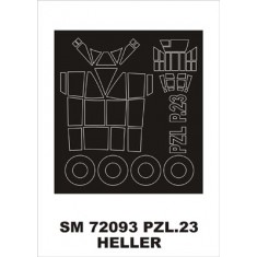 1/72 PZL P-23 Karas Paint Mask for Hellen kit (outside)