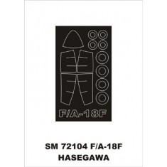 1/72 F-18F Super Hornet Paint Mask for Hasegawa kit (outside)