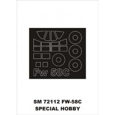 1/72 Focke-Wulf Fw-58C Paint Mask for Special Hobby kit (outside)