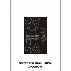 1/72 Kawasaki Ki-61 Hien Paint Mask for Dragon kit (outside)