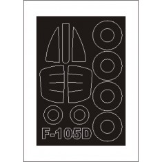 1/72 Republic F-105D Thunderchief Paint Mask for Trumpeter kit (outside)