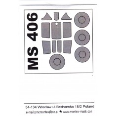 1/72 Morane-Saulnier MS-406 Paint Mask for Hasegawa kit (outside)