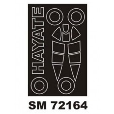 1/72 Nakajima Ki-84 Hayate Paint Mask for Hasegawa kit (outside)