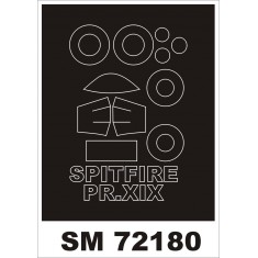 1/72 Spitfire PR Mk XIX Paint Mask for Airfix kit (outside)