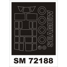 1/72 Curtiss COS 3 Seamew Paint Mask for Sword kit (outside)