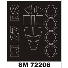 1/72 Ki-27b Paint Mask for RS Models kit (outside)