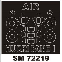 1/72 Hurricane I (Early) Paint Mask for Airfix kit (outside)