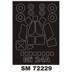 1/72 Mil Mi-24A Hind Paint Mask for Zvezda kit (outside)