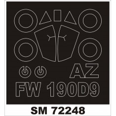 1/72 Focke-Wulf Fw 190D-9 Paint Mask for AZ Model kit (outside)