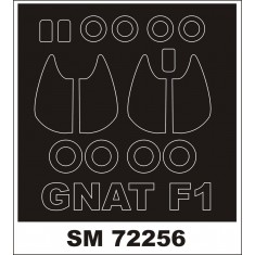 1/72 Folland Gnat F.1 Paint Mask for Special Hobby kit (outside)