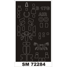 1/72 Boeing B-17G Flying Fortress Paint Mask for Airfix kit (outside)