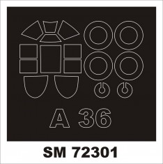1/72 A-36 Apache Paint Masks for Brengun kits (outside)