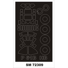 1/72 P-61B Paint Masks for Hobby Boss kits (outside)