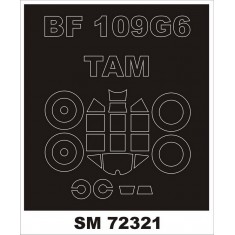 1/72 Messerschmitt Bf 109G-6 Paint Masks for Tamiya kits (outside)