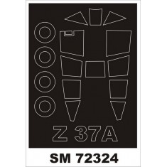 1/72 Zlin Z-37A Cmelak Paint Masks for KP Models (outside)