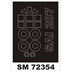 1/72 Ambrosini Sai 207 Masking for RS Models (outside)
